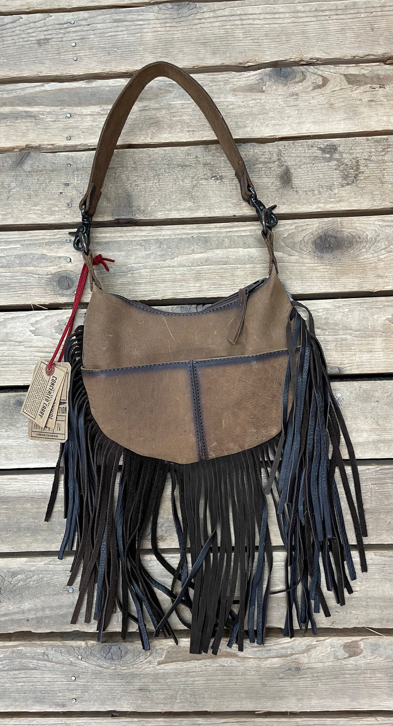 STS COWHIDE NELLIE FRINGE BAG