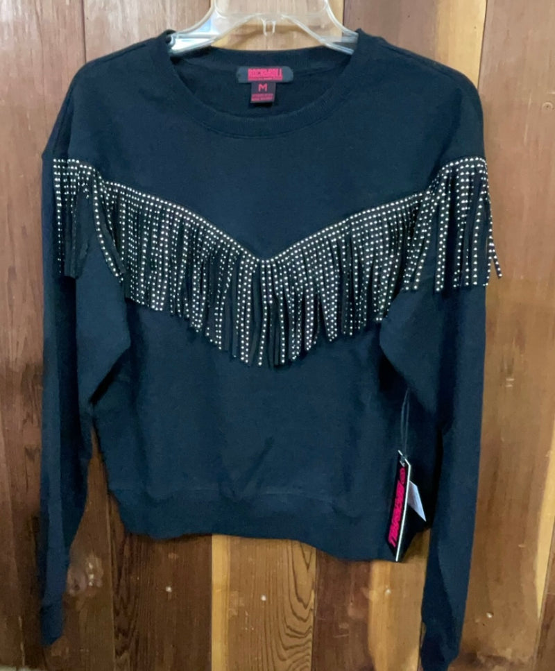 ROCK AND ROLL FRINGE SWEATSHIRT