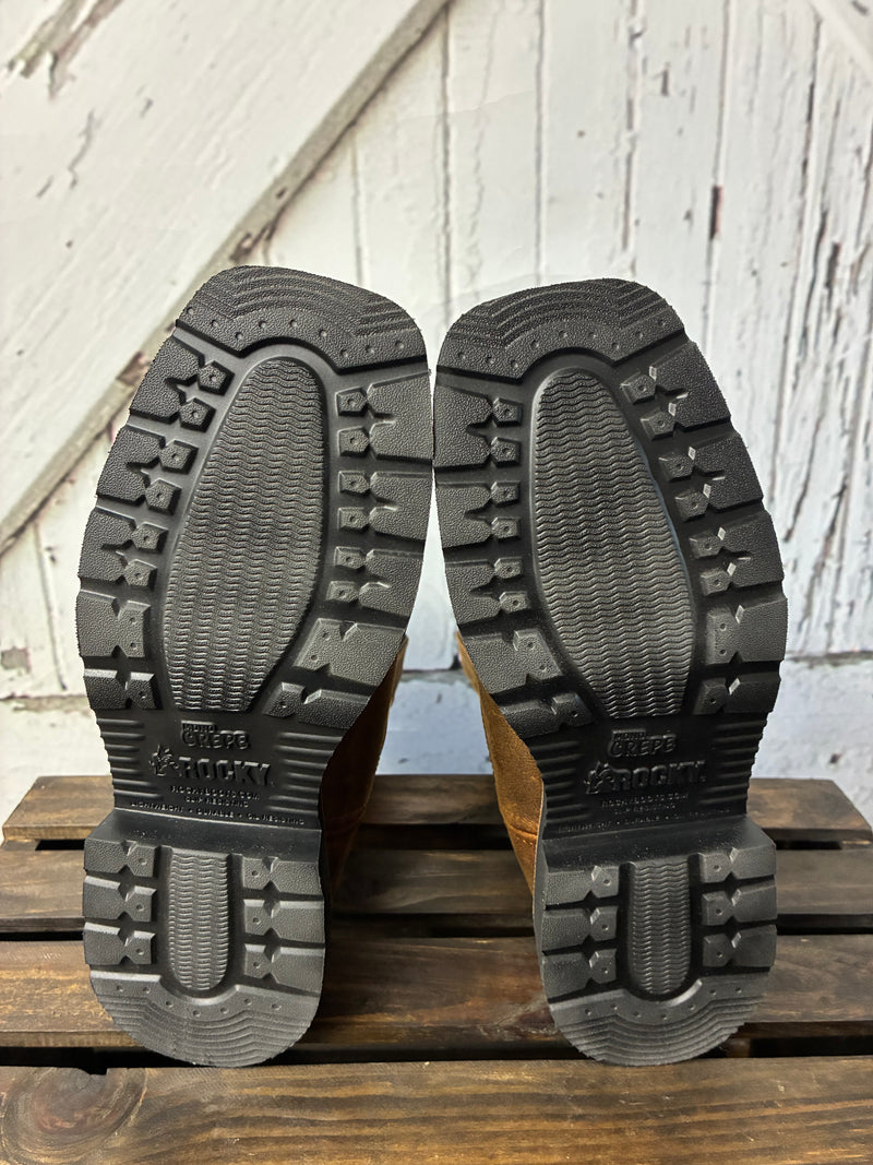 ROCKY 8" WESTERN BOOT -BRN/BONE