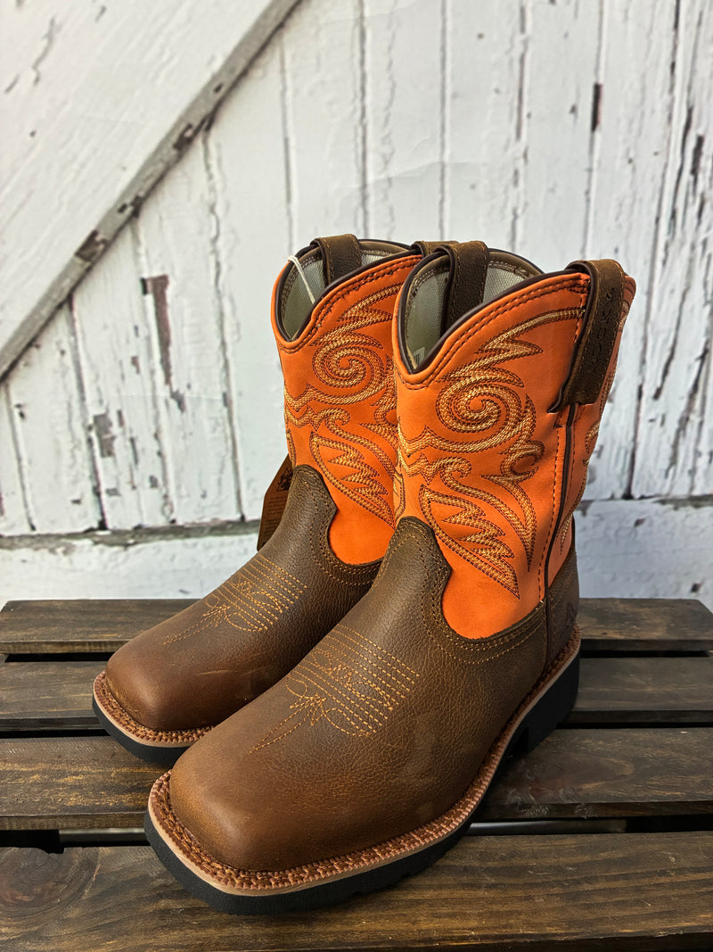 ROCKY 8" WESTERN BOOT-BRN/ORANGE