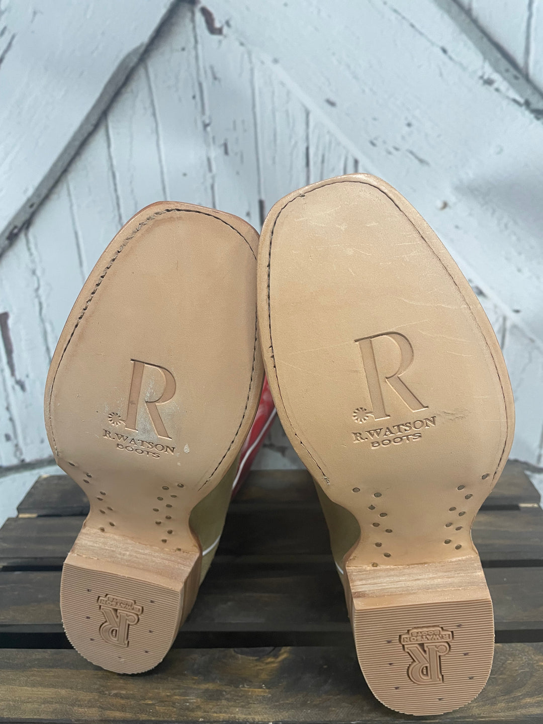 R WATSON CHERRY RED SAND ROUGHOUT BOOT – Hitch'n Post