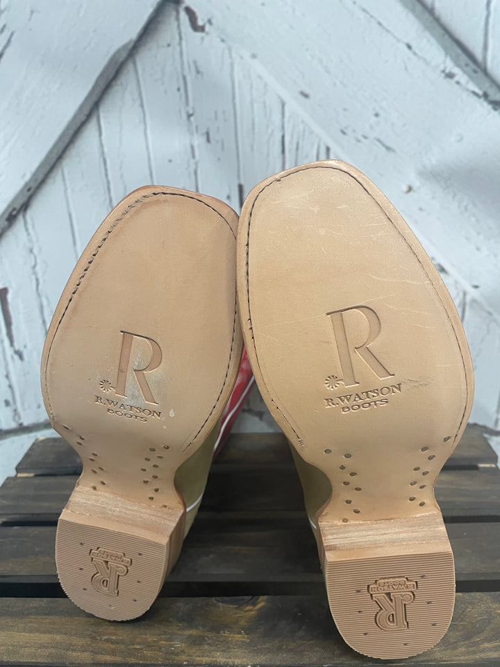 R WATSON CHERRY RED SAND ROUGHOUT BOOT – Hitch'n Post