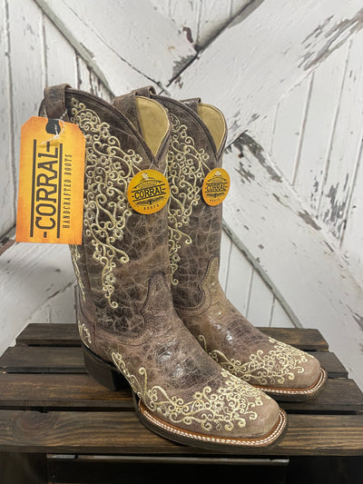 CORRAL BROWN CRATER BONE BOOT
