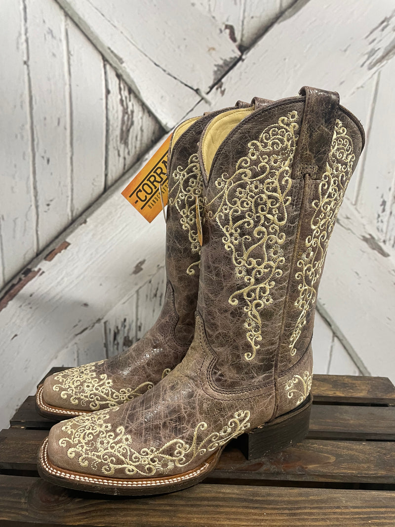 CORRAL BROWN CRATER BONE BOOT