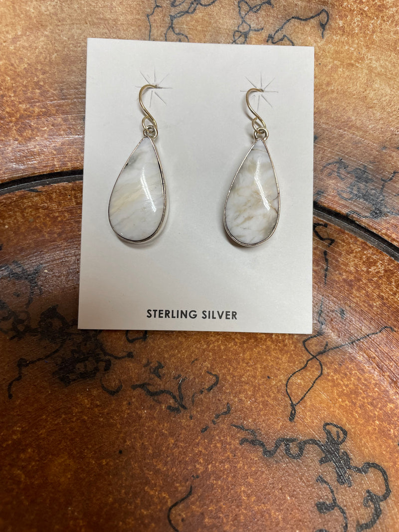 WHITE BUFFALO PENDANT EARRINGS