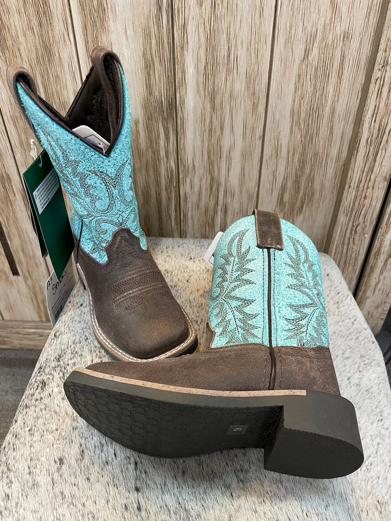 SMOKY DISTRESSED TURQUOISE BOOTS