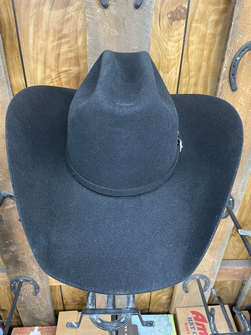 AMERICAN HAT 7X 6-RC WTP BLACK FELT