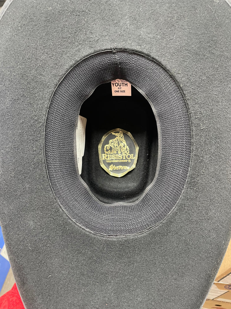 RESISTOL BLACK HOLT JR FELT HAT