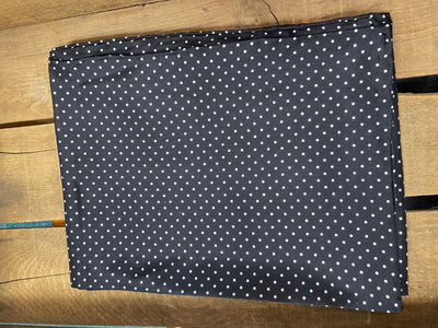 BLACK COWBOY POLKA DOT SILK SCARF