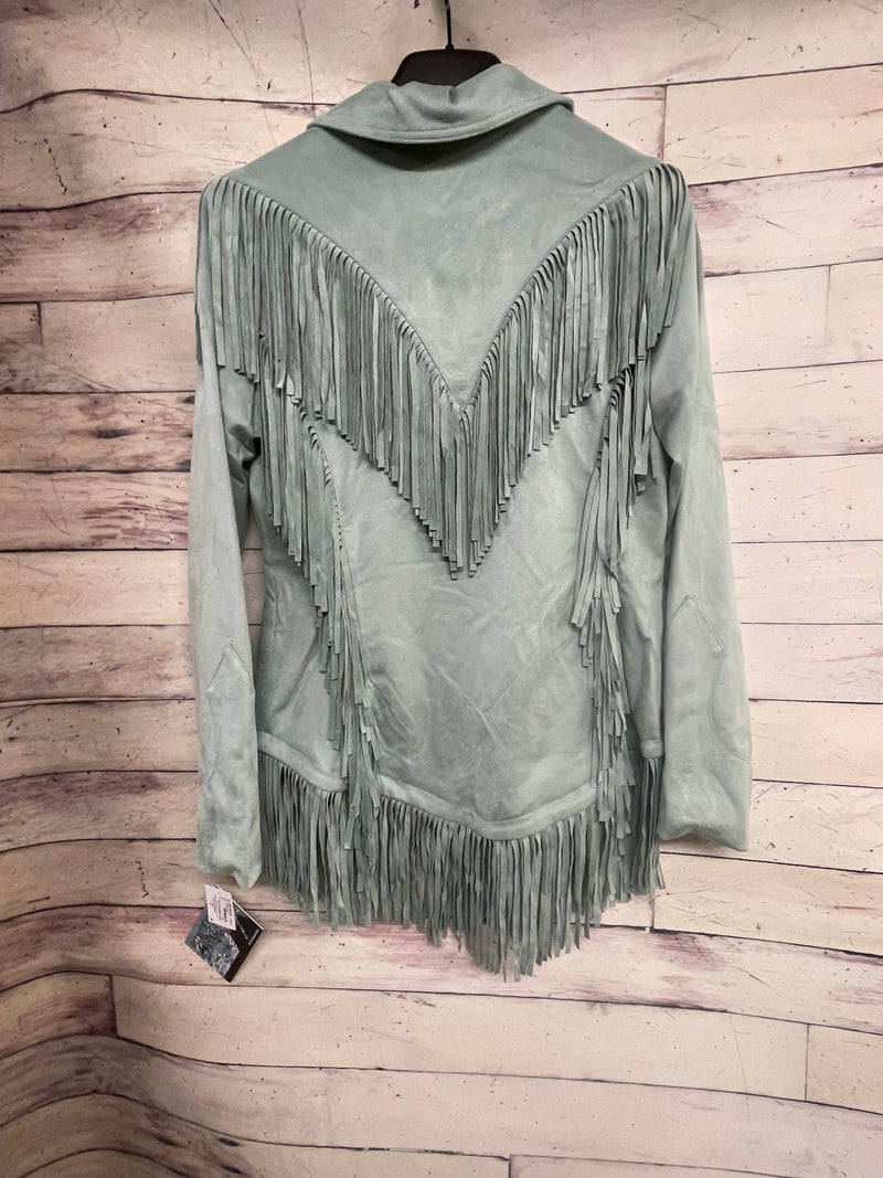 LADIES FRINGE JACKET -MINT 