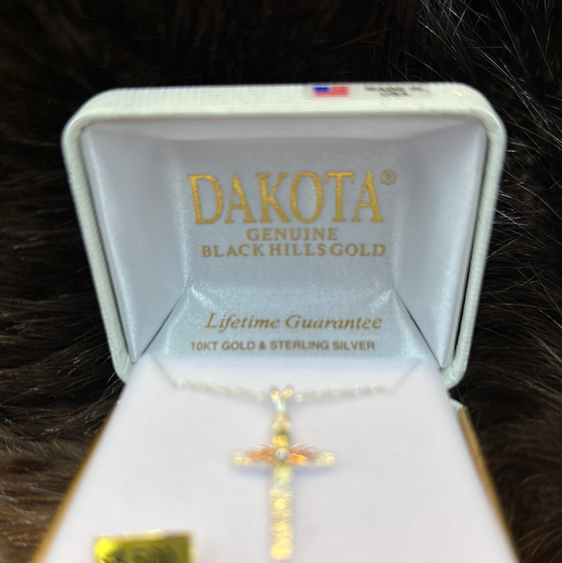 DAKOTA GOLD SILVER CROSS NECKLACE