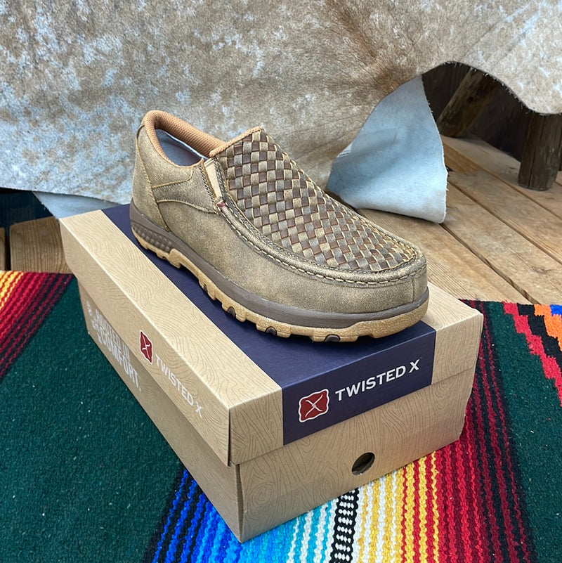 TWISTED X BASKETWEAVE SLIP ON MOC