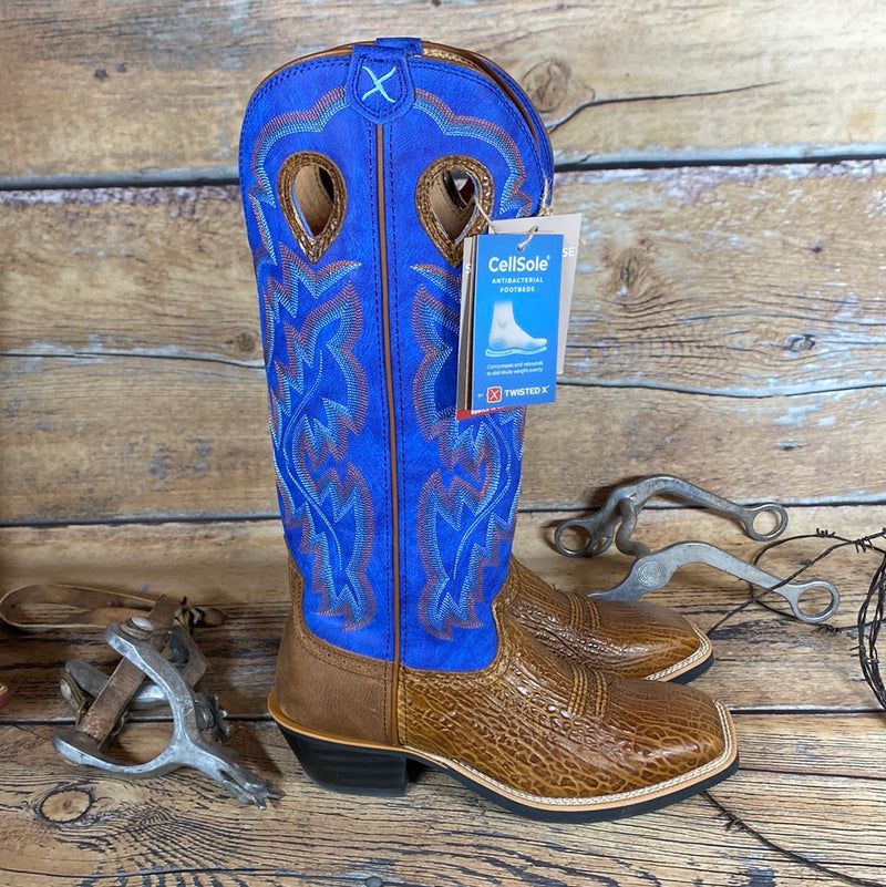 TWISTED X BLUE 16" BUCKAROO SQ TOE BOOT