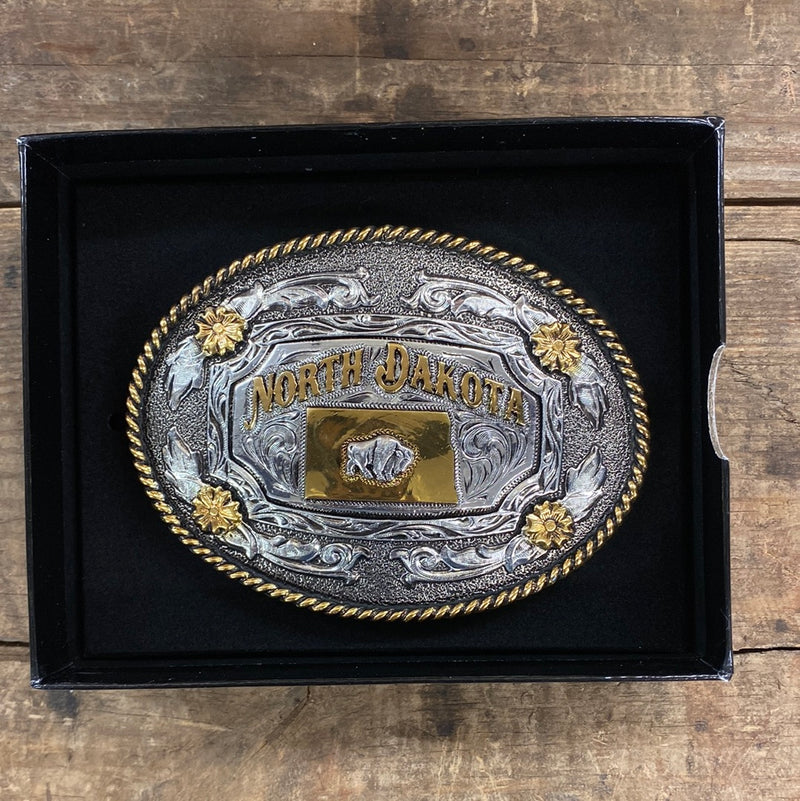 NORTH DAKOTA BELT BUCKLE