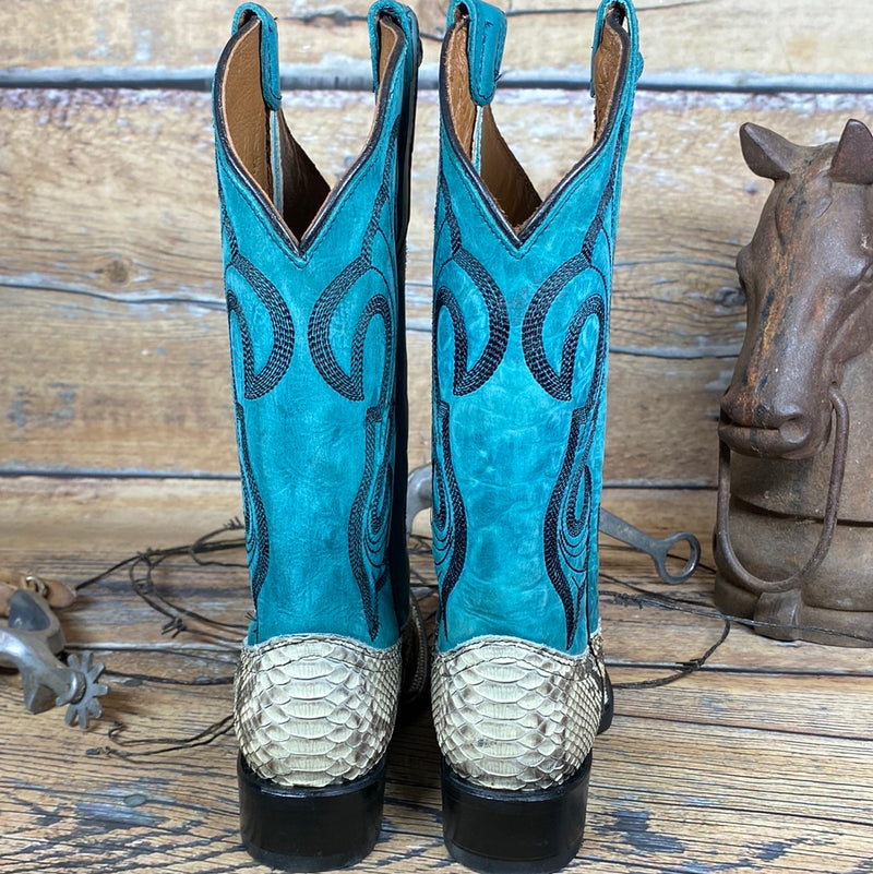 CORRAL NATURAL TURQUOISE PYTHON BOOT