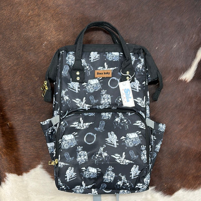 SHEA BABY BLACK OUTLAW DIAPER BAG