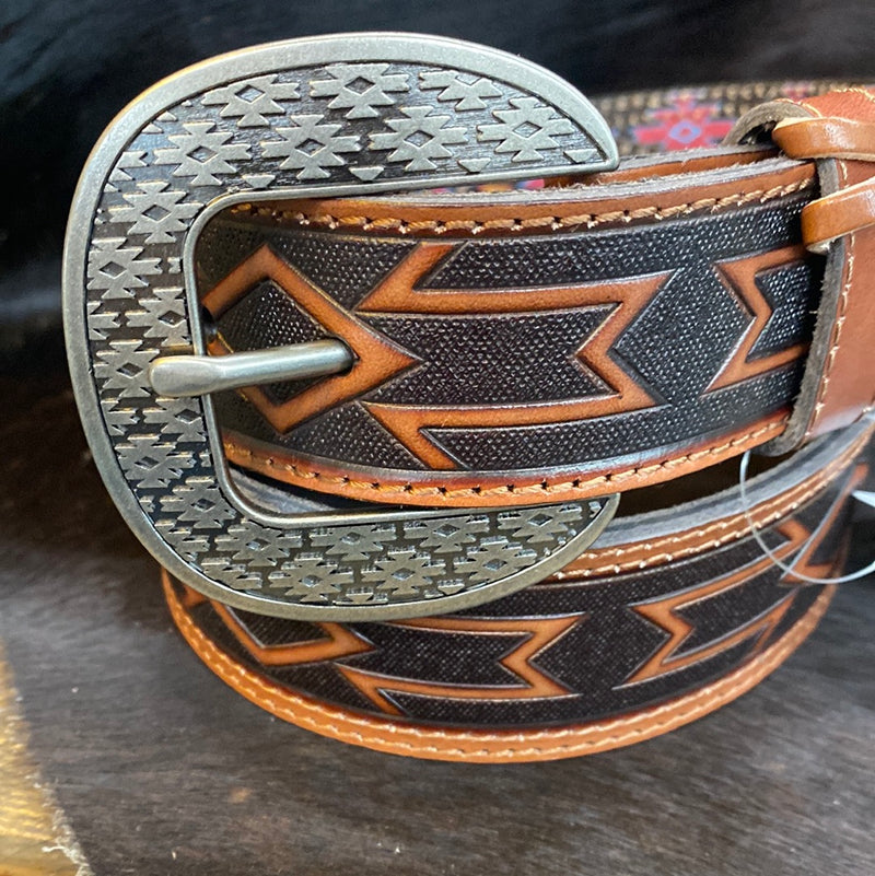 RED DIRT NEEDLEPOINT INLAY BELT