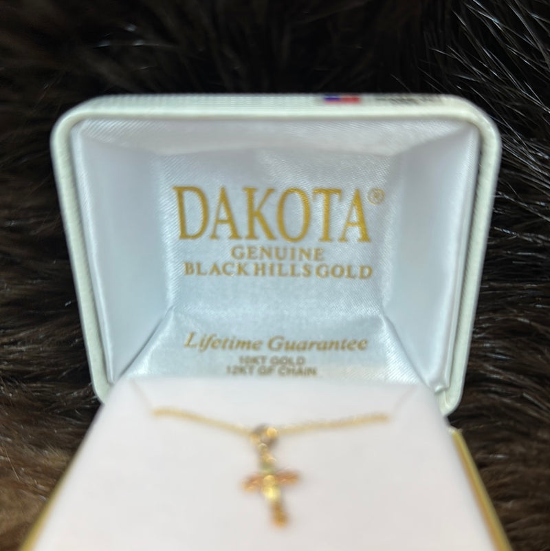 DAKOTA GOLD 10K TINY CROSS NECKLACE