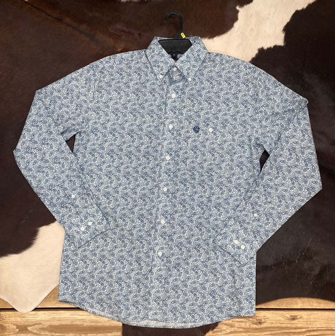 WRANGLER GEORGE STRAIT BLUE PAISLEY SHIRT – Hitch'n Post