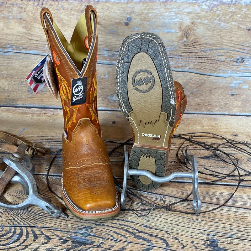 HH PEANUT BISON WIDE SQUARE TOE ROPER WORK BOOT