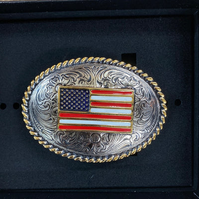 KID'S AMERICAN FLAG BELT BUCKLE