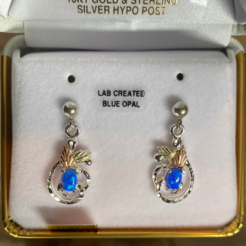 DAKOTA GOLD BLUE OPAL EARRINGS