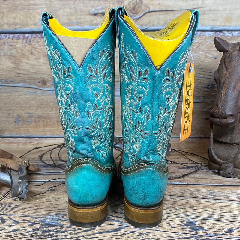 CORRAL TURQUOISE INLAY STUDS BOOT