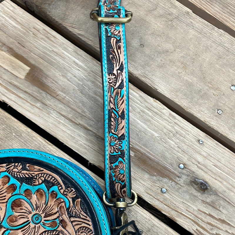 LEATHER TOOLED PURSE