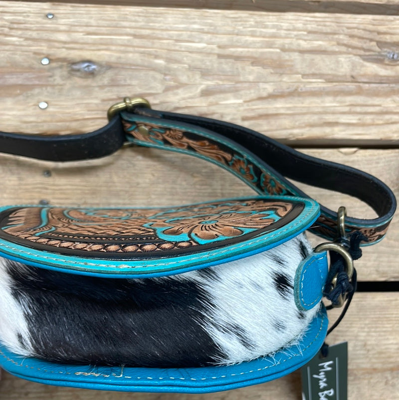 HAIR-ON ROUND PURSE