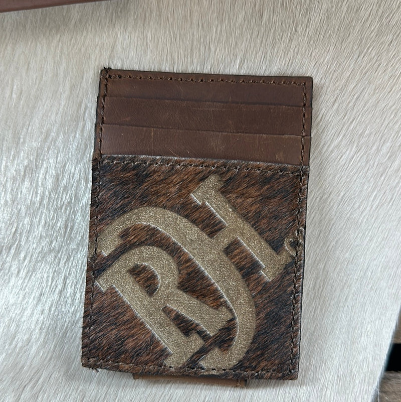 RED DIRT NATURAL BRINDLE CARD CASE WITH CLIP