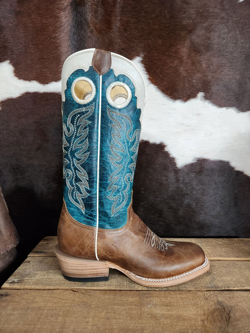 ROPER TURQUOISE WITH CREAM CROWN BOOT