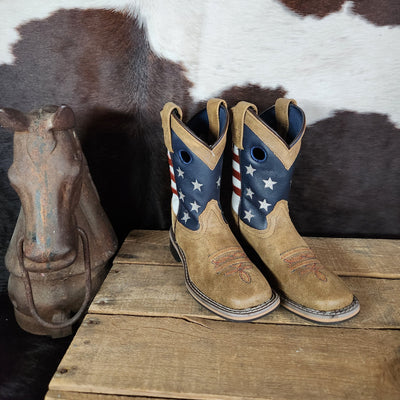 SMOKY STARS AND STRIPES BROWN BOOT