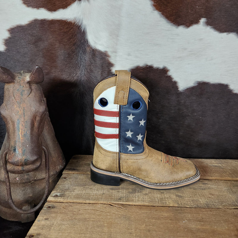 SMOKY STARS AND STRIPES BROWN BOOT