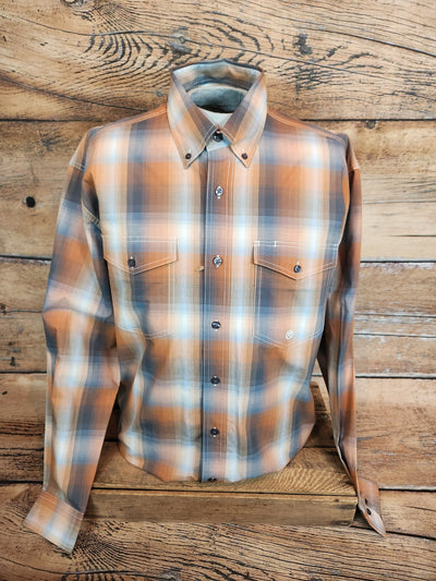ROPER COPPER OMBRE PLAID SHIRT EXTENDED SIZE