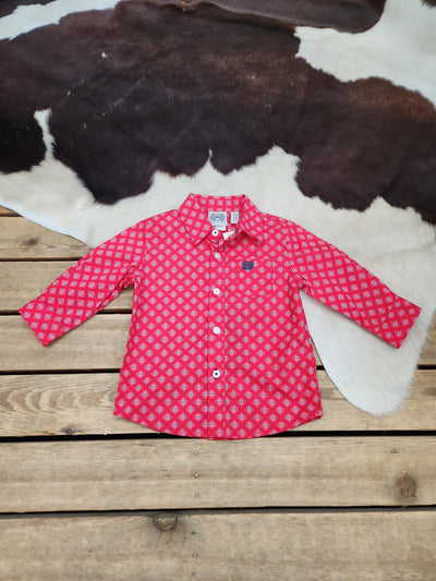 CINCH DIAMOND PRINT RED SHIRT