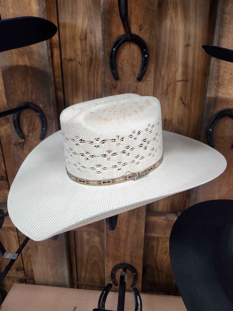 TWISTER VENT IVORY TAN BANGORA STRAW HAT