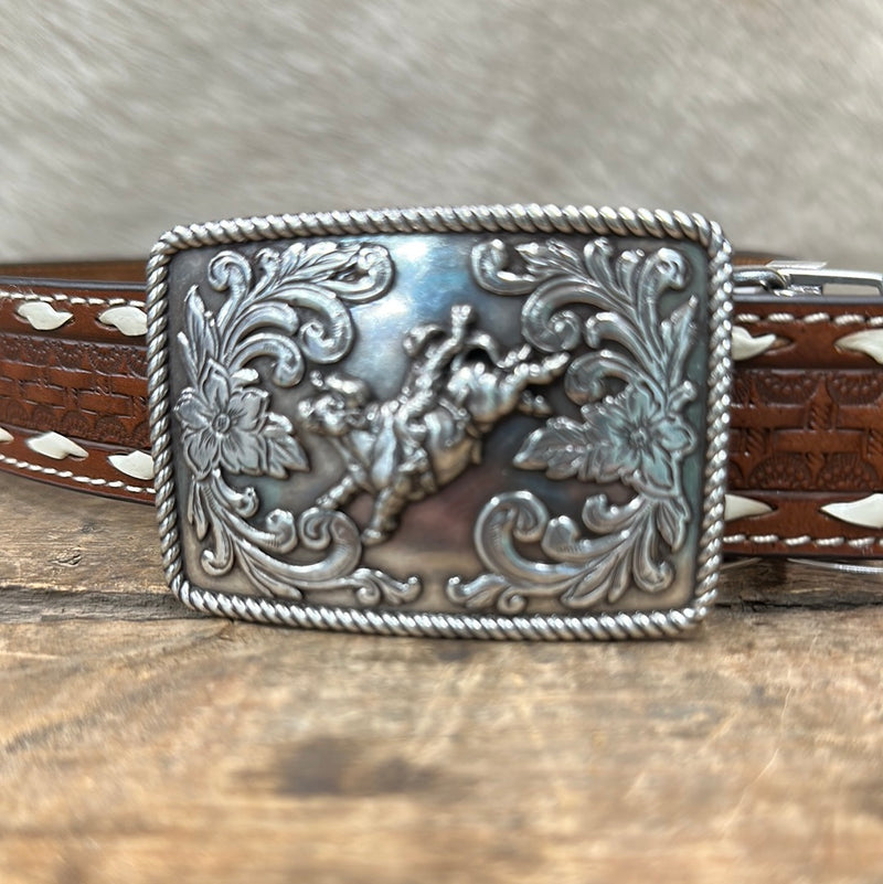 MF OVERLAY BUCK BROWN BELT