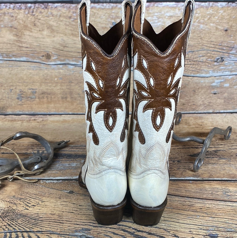 CIRCLE G PEARL COGNAC OVERLAY BOOT