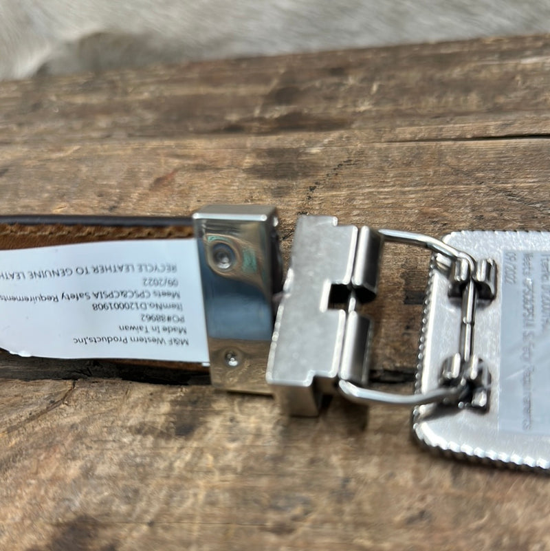 MF OVERLAY BUCK BROWN BELT