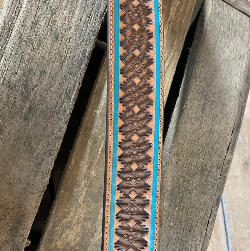 JP WEST EMBOSSED AZTEC BELT