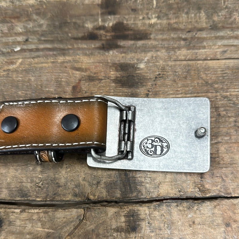 MF OVERLAY BUCK BROWN BELT