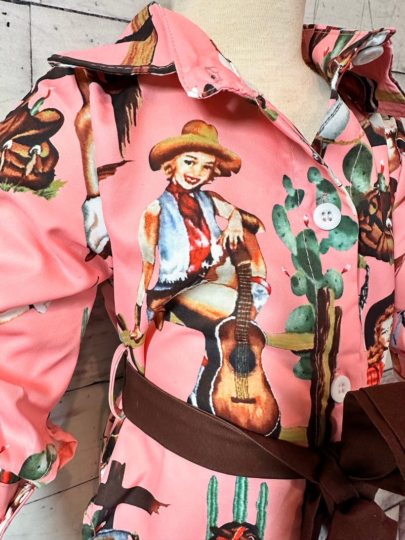 WILD WEST SHIRT DRESS CLOSE UP